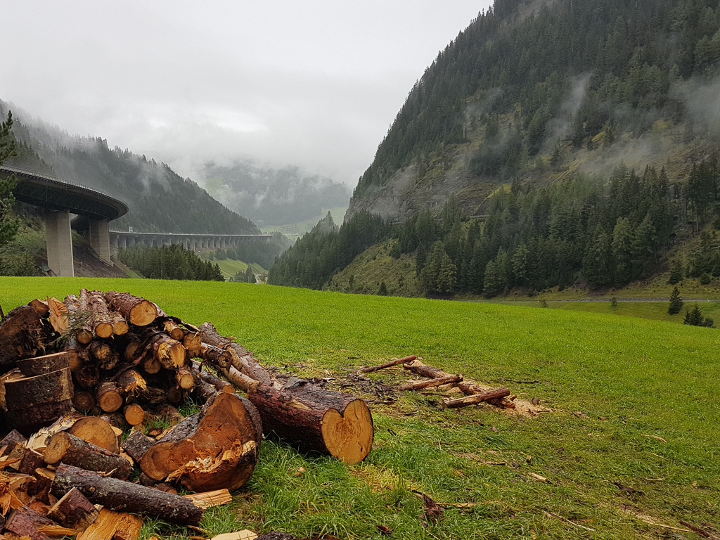 Blick auf die Brenner-Autobahn