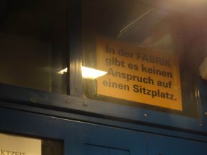 Kein Sitzplatzanspruch!